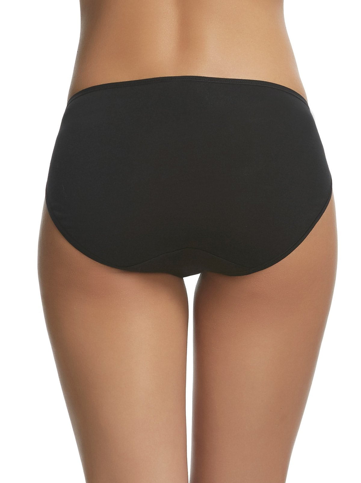 Felina Cotton Modal Stretch Full Coverage Hi-Cut 8-Pack - Black
