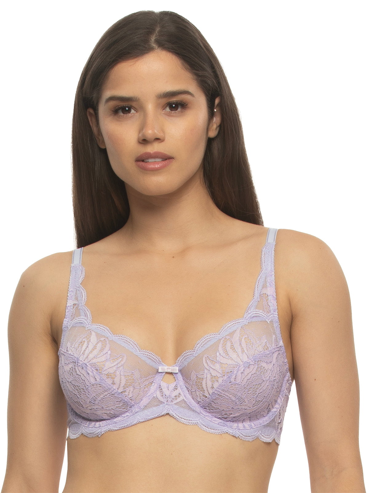 Felina Peridot Unlined Lace Bra - Lavender
