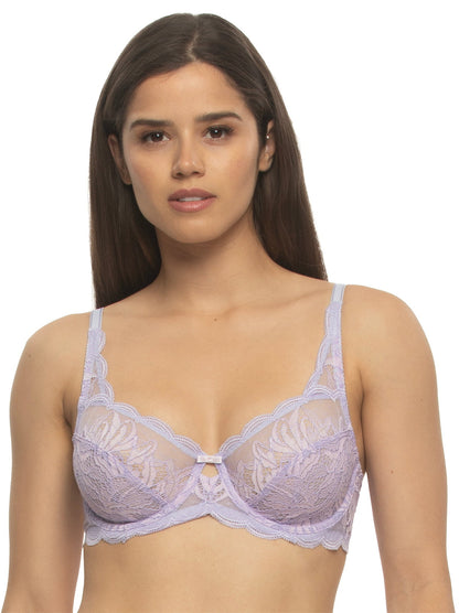 Felina Peridot Unlined Lace Bra - Lavender