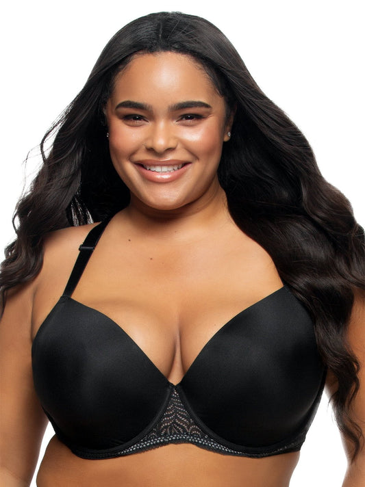 Felina Carolina Seamless Plunge Racerback Bra - Black