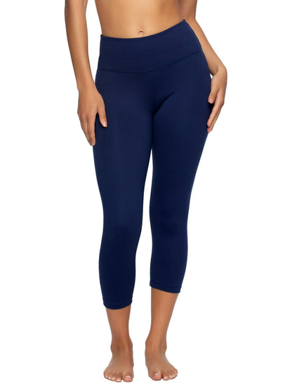 Felina Sueded Athletic Capri Legging - True Navy