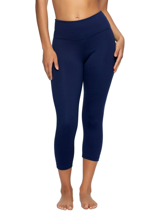 Felina Sueded Athletic Capri Legging - True Navy