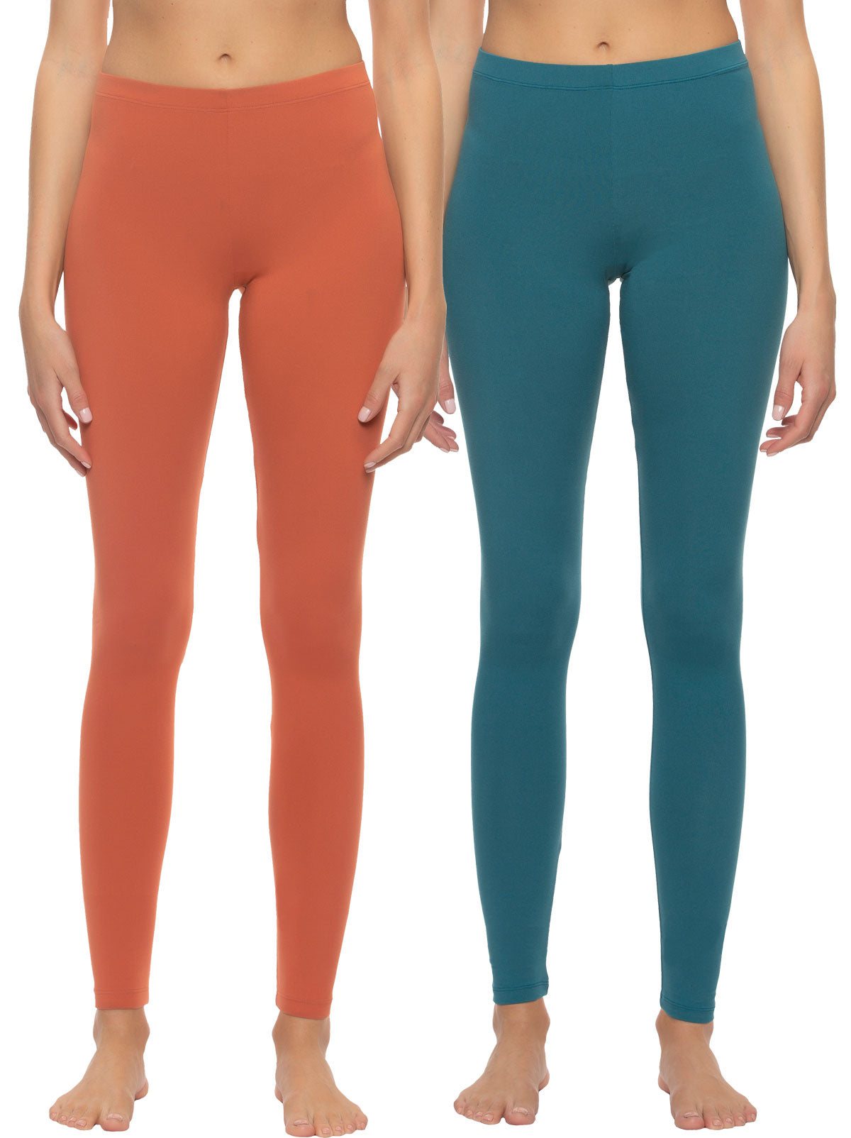 Felina Velvety Soft Lightweight Leggings 2-Pack - Warm Beach