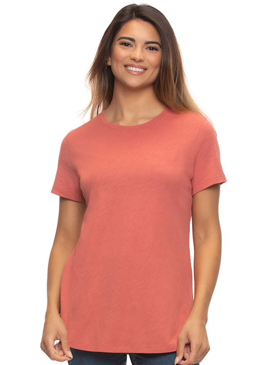 Felina Slub Jersey Crew Neck T-Shirt - Dusty Cedar