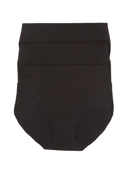 Felina Pima Cotton Stretch Control Brief 3-Pack - Black
