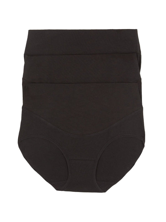 Felina Pima Cotton Stretch Control Brief 3-Pack - Black