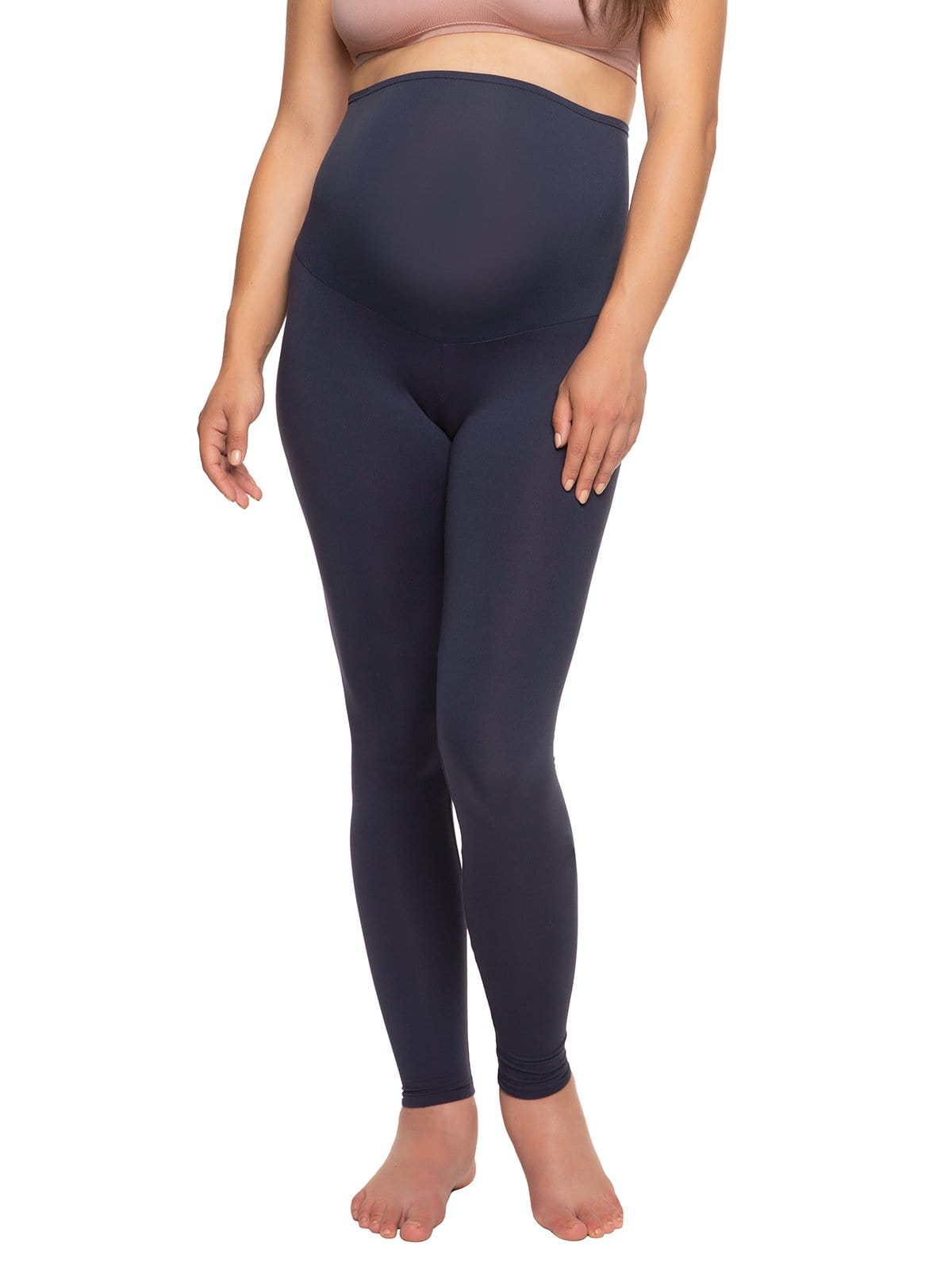 Felina Velvety Soft Maternity Leggings 2-Pack - Navy Charcoal