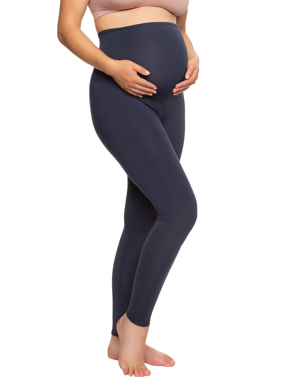 Felina Velvety Soft Maternity Leggings 2-Pack - Navy Charcoal