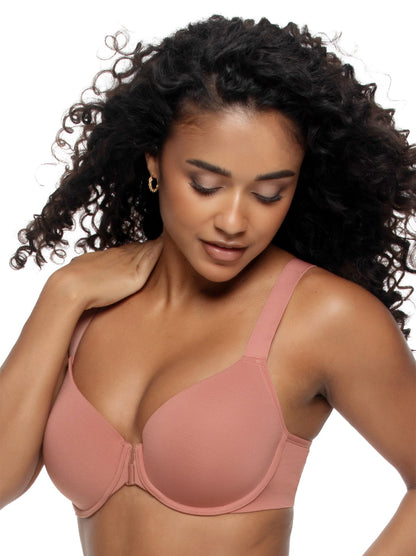 Felina Utopia Front-Close Racerback T-Shirt Bra - Terracotta Rose
