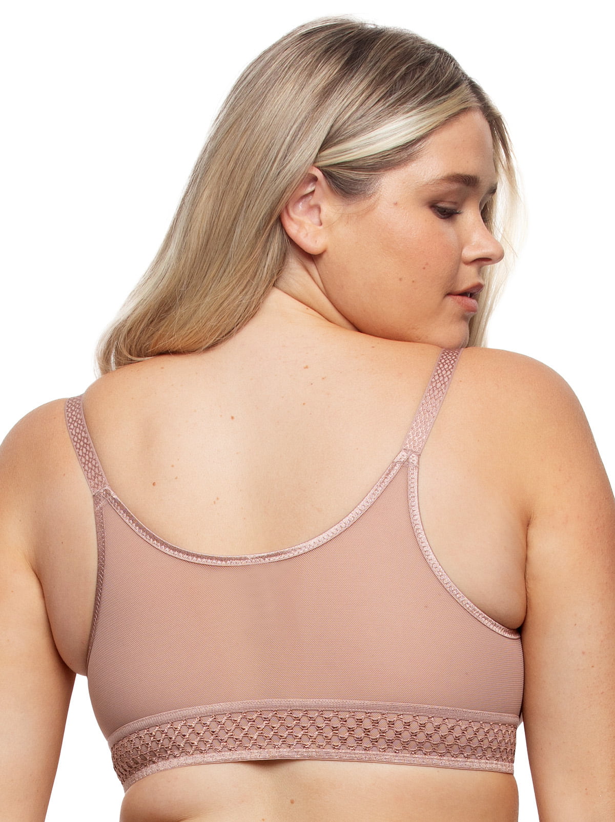 Felina Body Soft Back Smoothing Front Close T-Shirt Bra - Rose Tan
