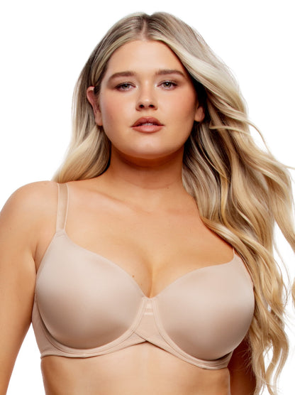 Felina Marvelous Side Smoothing T-Shirt Bra - Warm Neutral