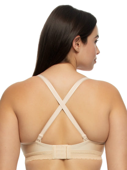 Felina Gorgeous Cushion Comfort T-Shirt Bra with Multi-Way Straps - Bare