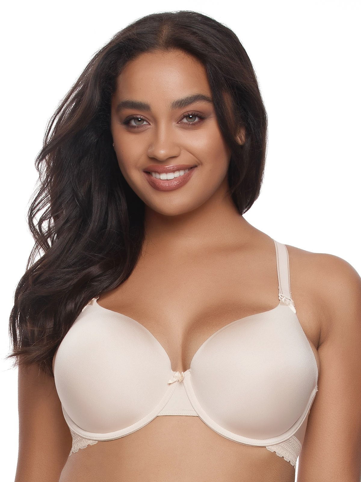 Felina Gorgeous Cushion Comfort T-Shirt Bra w/ Multi-Way Straps 2-Pack - Bare Black