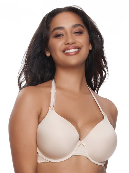 Felina Gorgeous Cushion Comfort T-Shirt Bra w/ Multi-Way Straps 2-Pack - Bare Black
