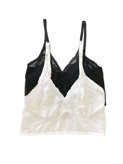 Felina Finesse Super Stretchy Cami Bralette 2-Pack - Back To Basics
