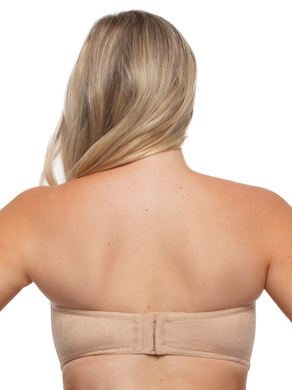 Felina Delightful Seamless Unlined Lace Bandeau - Warm Neutral