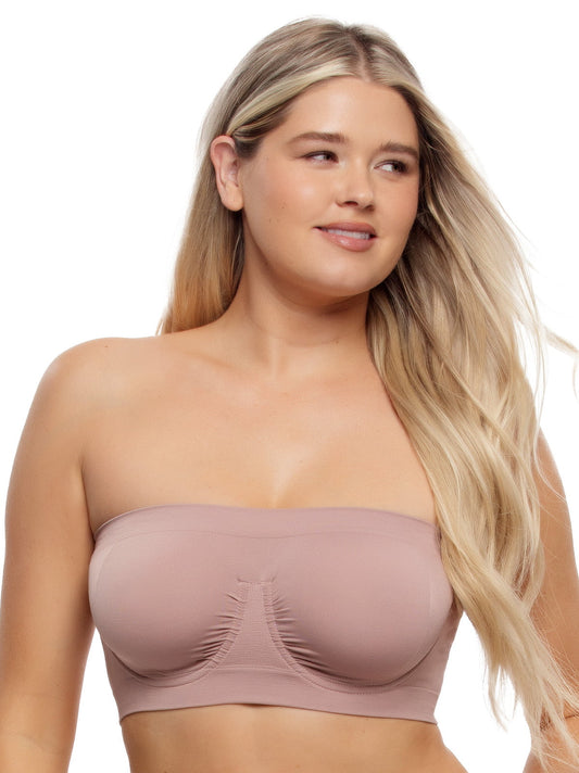 Felina Body Smooth Seamless Underwire Bandeau Bra - Rose Tan
