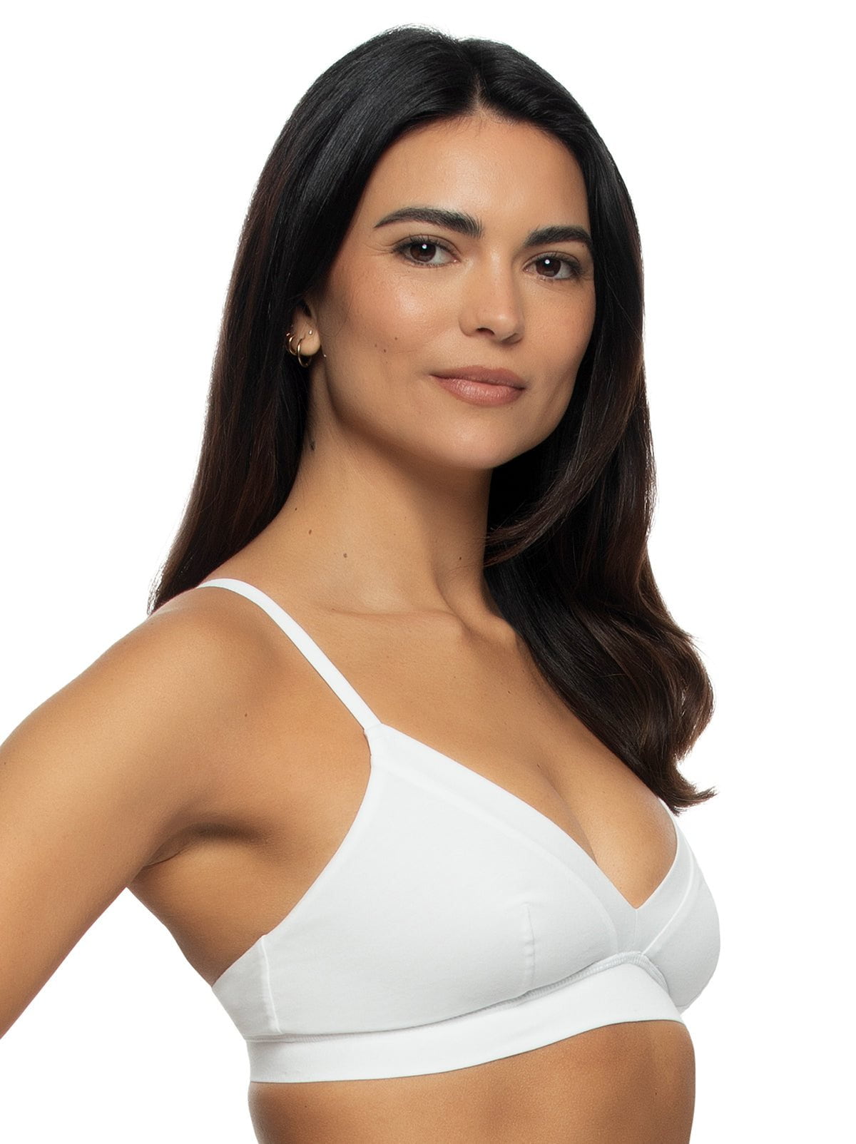 Felina Pima Cotton Stretch Wireless Bra 2-Pack - Tuxedo