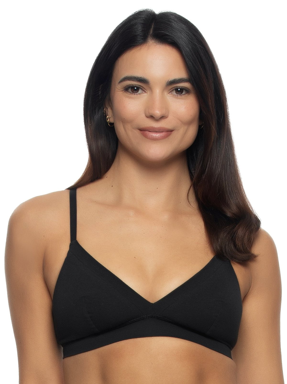 Felina Pima Cotton Stretch Wireless Bra 2-Pack - Tuxedo