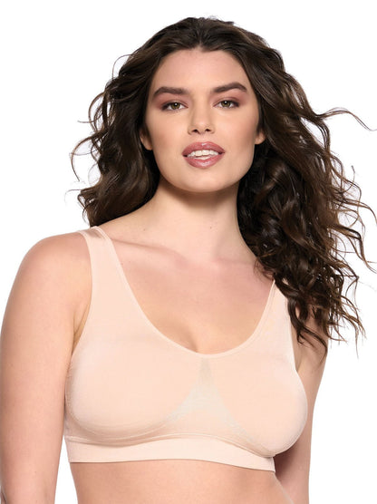Felina Body Smooth Seamless Wireless Bra 2-Pack - Black Cameo Rose
