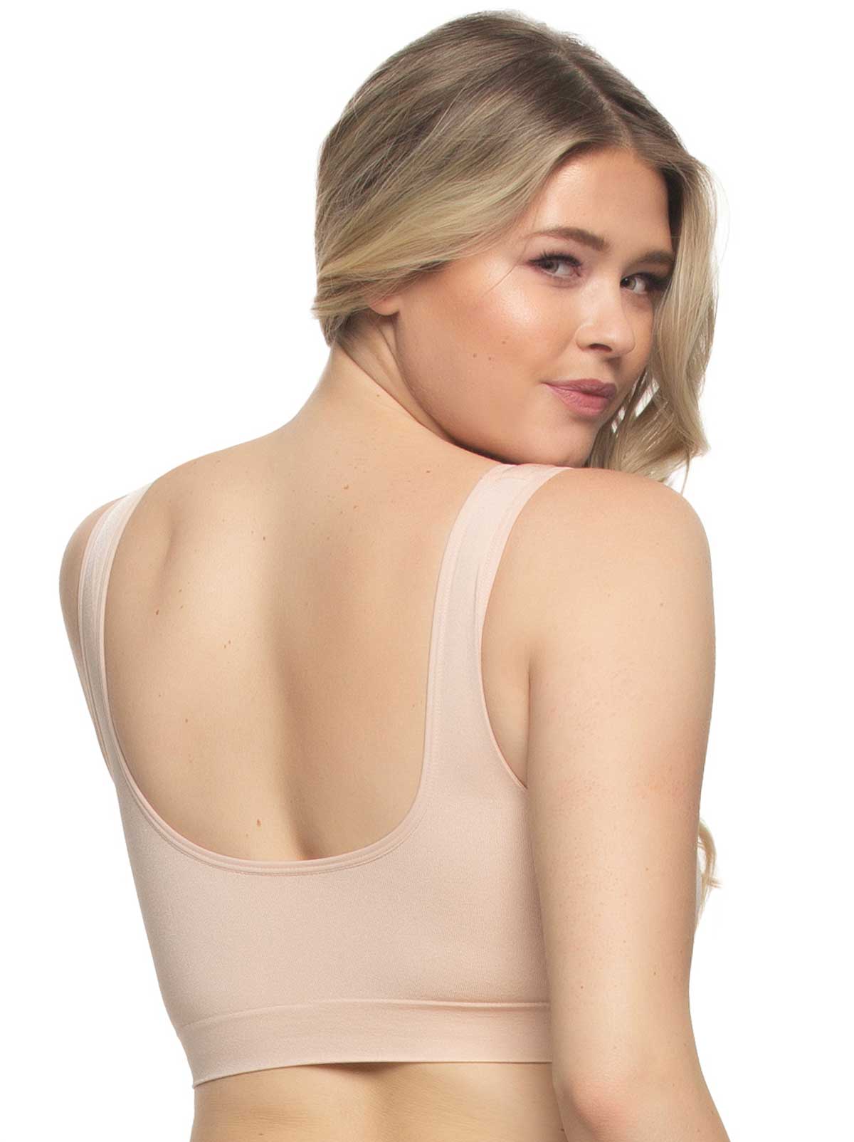 Felina Body Smooth Seamless Wireless Bra - Cameo Rose