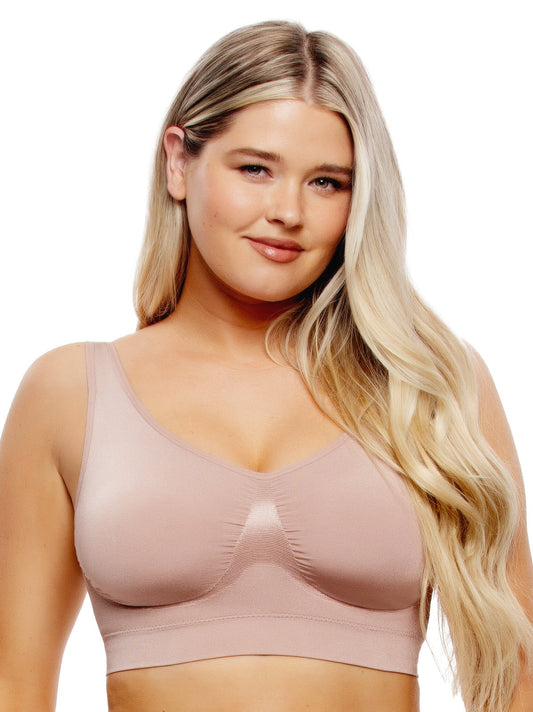 Felina Body Smooth Seamless Wireless Bra - Rose Tan