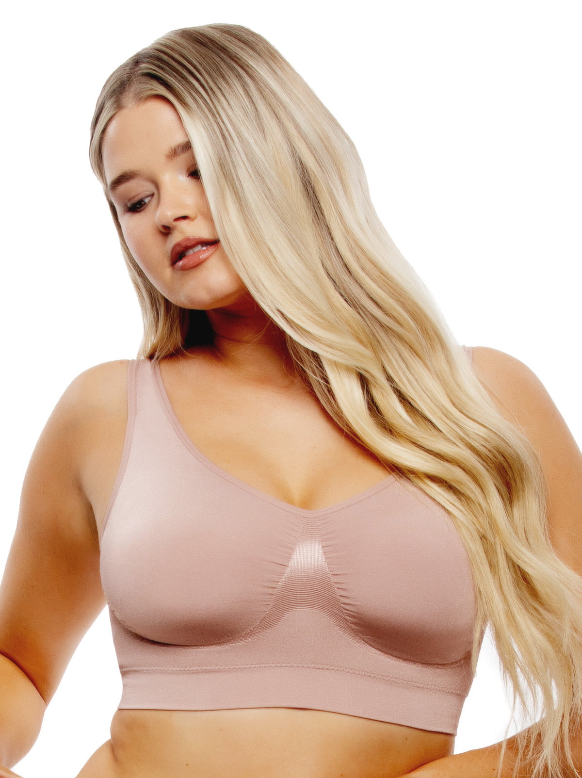 Felina Body Smooth Seamless Wireless Bra - Rose Tan