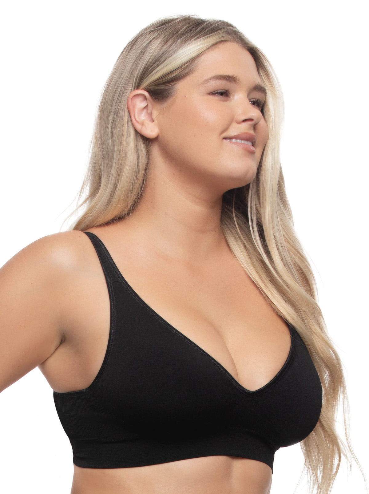 Felina Seamless Wireless Bra 2-Pack - Black Warm Neutral