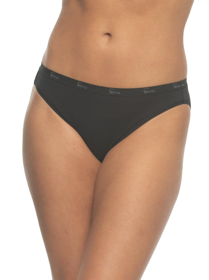 Felina Signature Cotton Stretch Bikini 5-Pack - Black