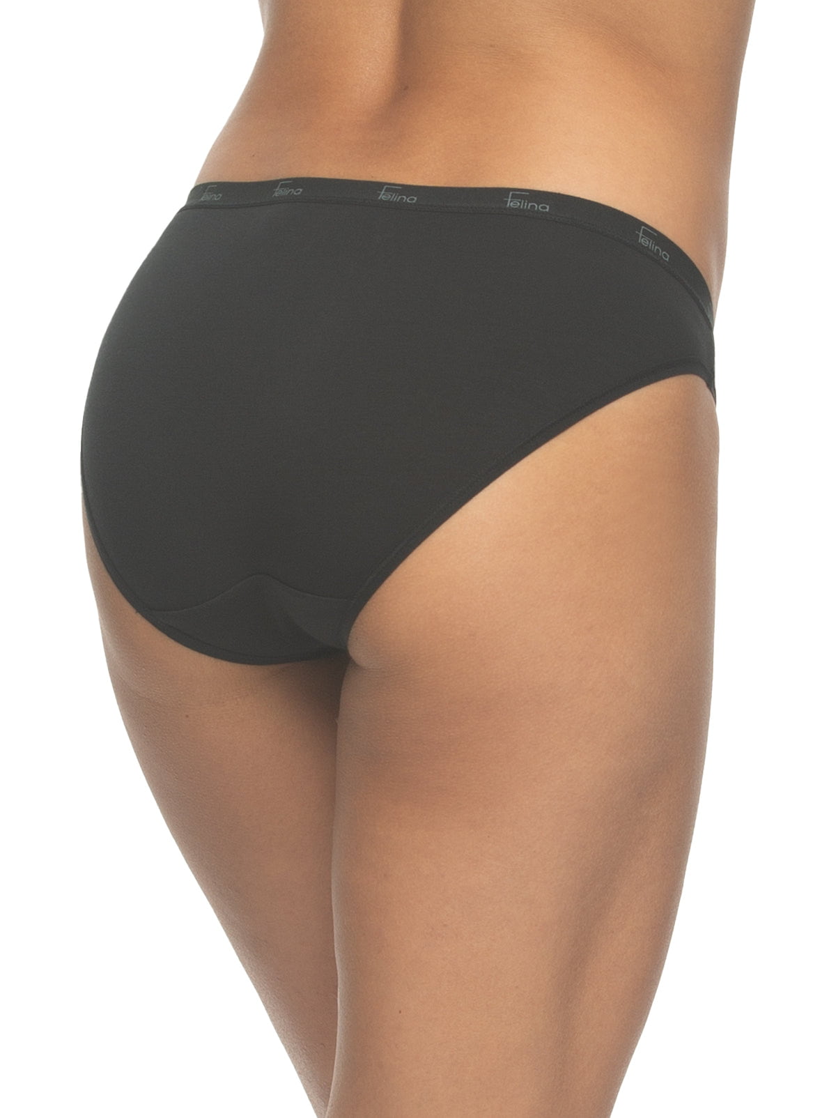 Felina Signature Cotton Stretch Bikini 5-Pack - Black
