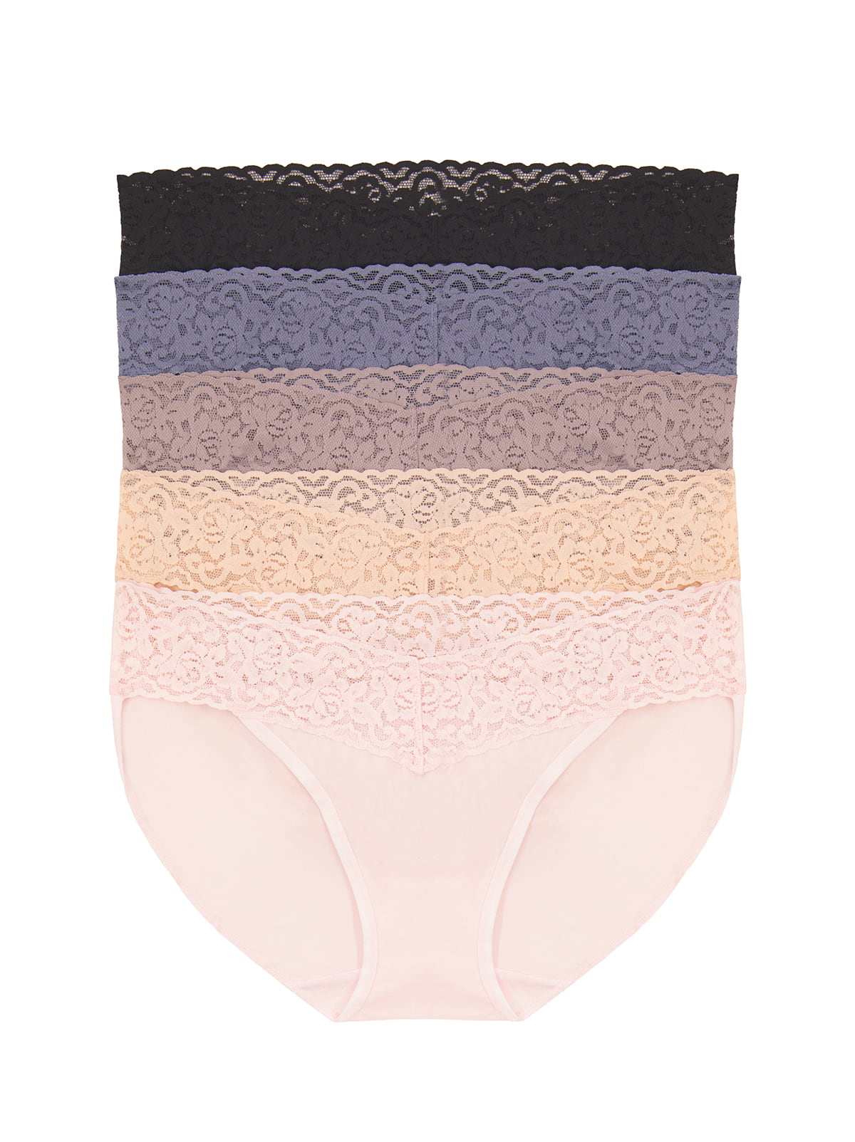 Felina Lace Top Bikini Underwear 5-Pack - Pastel Skies