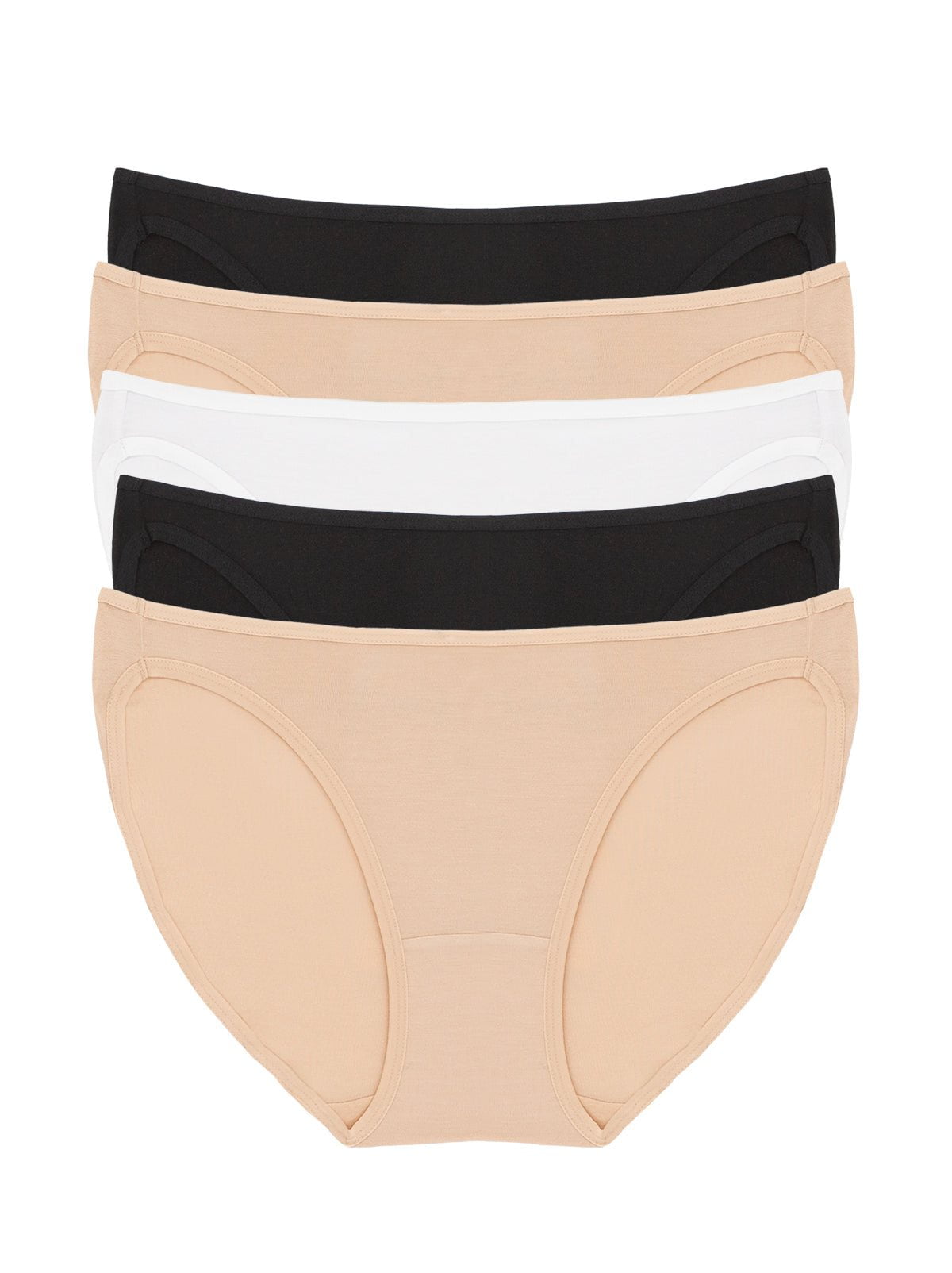 Felina So Smooth Low Rise Bikini 5-Pack - Basics Combo