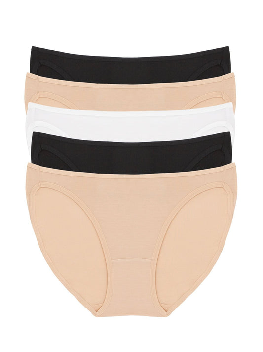 Felina So Smooth Low Rise Bikini 5-Pack - Basics Combo