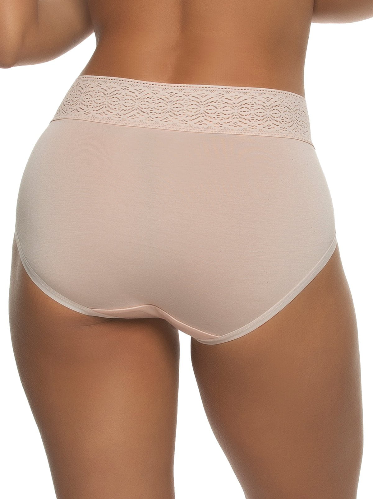 Felina Serene Modal & Lace Brief - Peach Blush