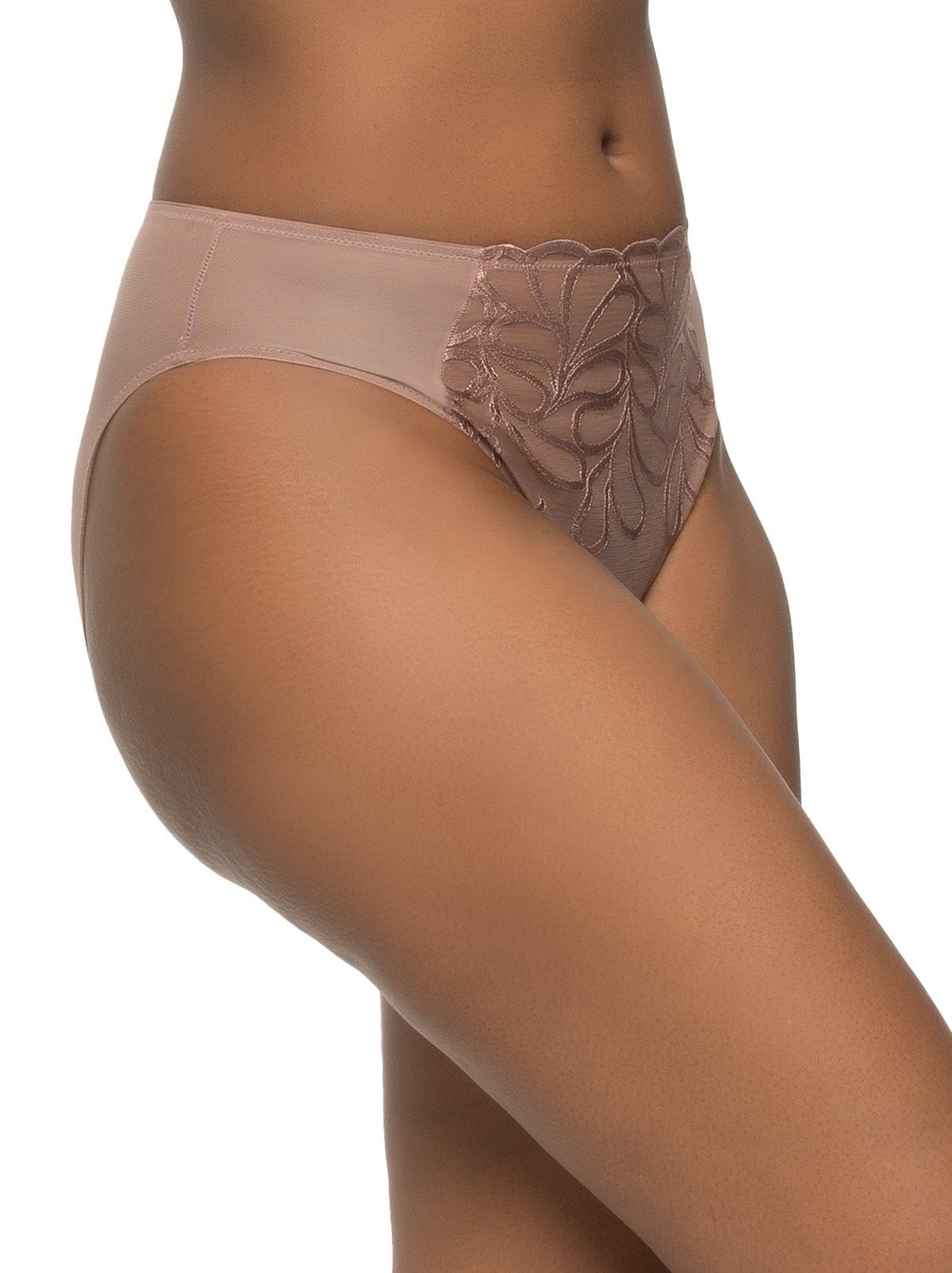 Felina Lotus Hi-Cut Brief - Rose Tan