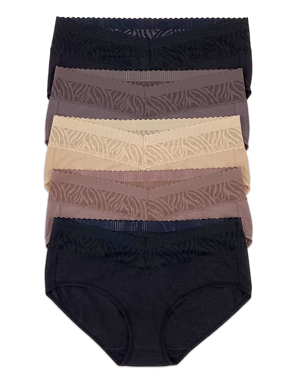 Felina Stay In Place Hipster 5-Pack - Classic Nudes