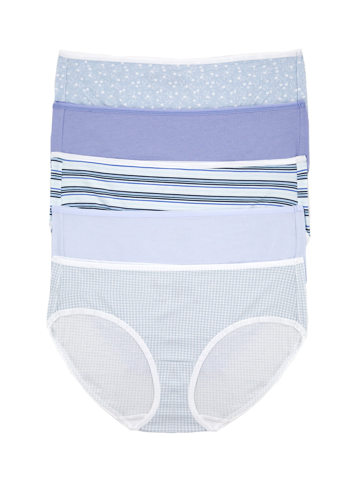 Felina Cotton Modal Stretch Hipster Underwear 5-Pack - Cotton Sky