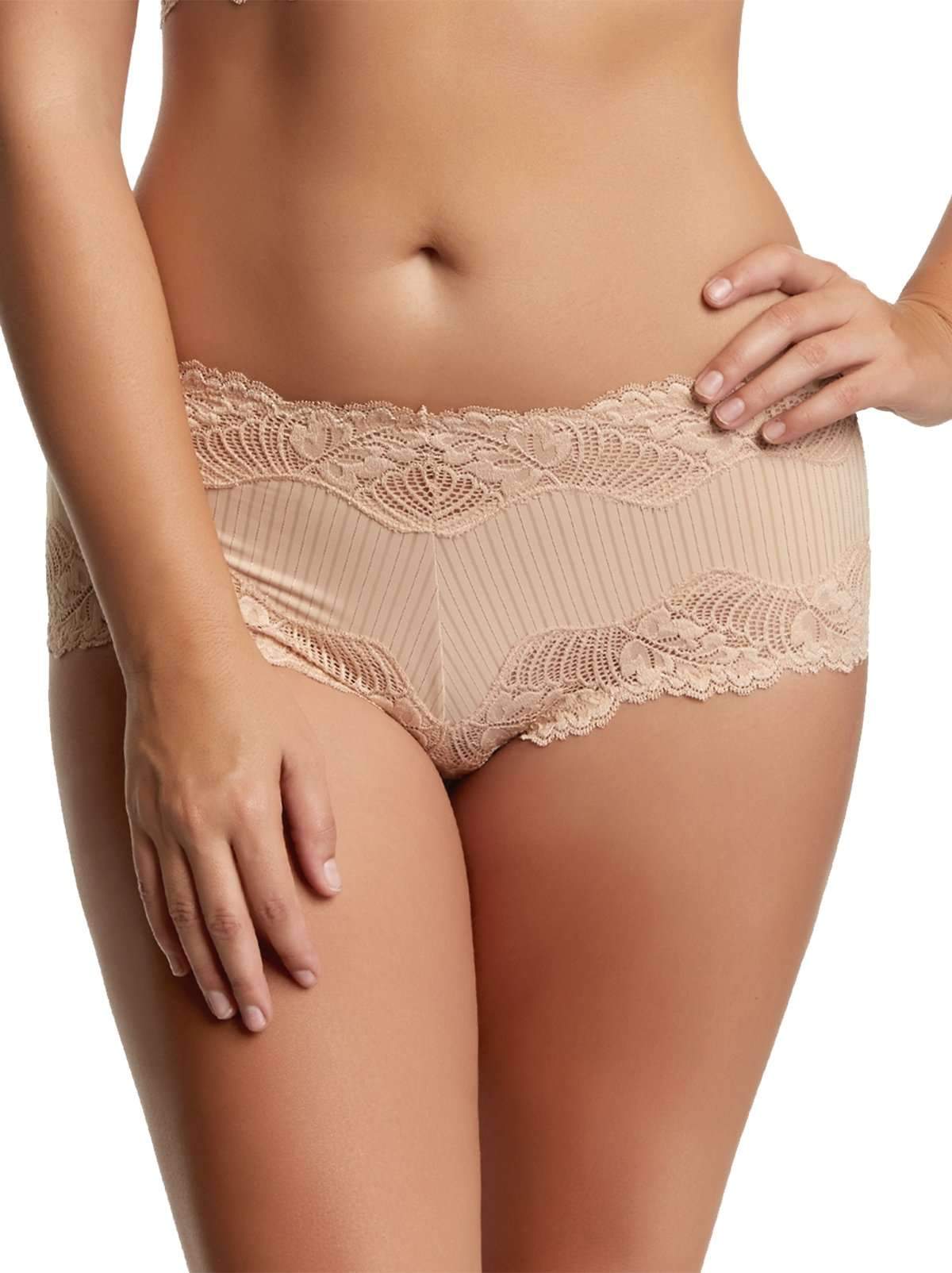 Felina Stripe Delight Hipster Panty - Fawn