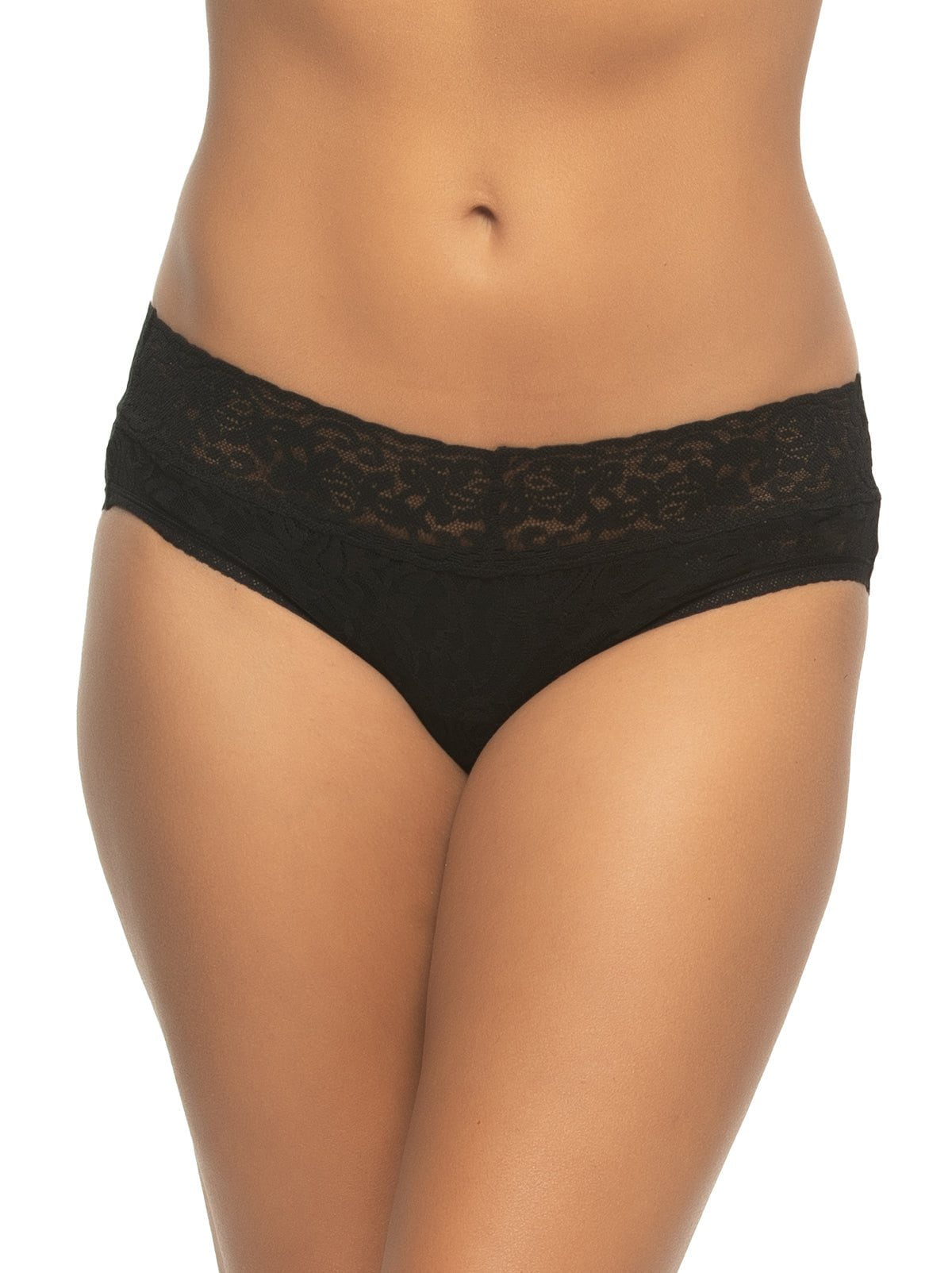 Felina Signature Stretch Lace Low Rise Hipster - Black