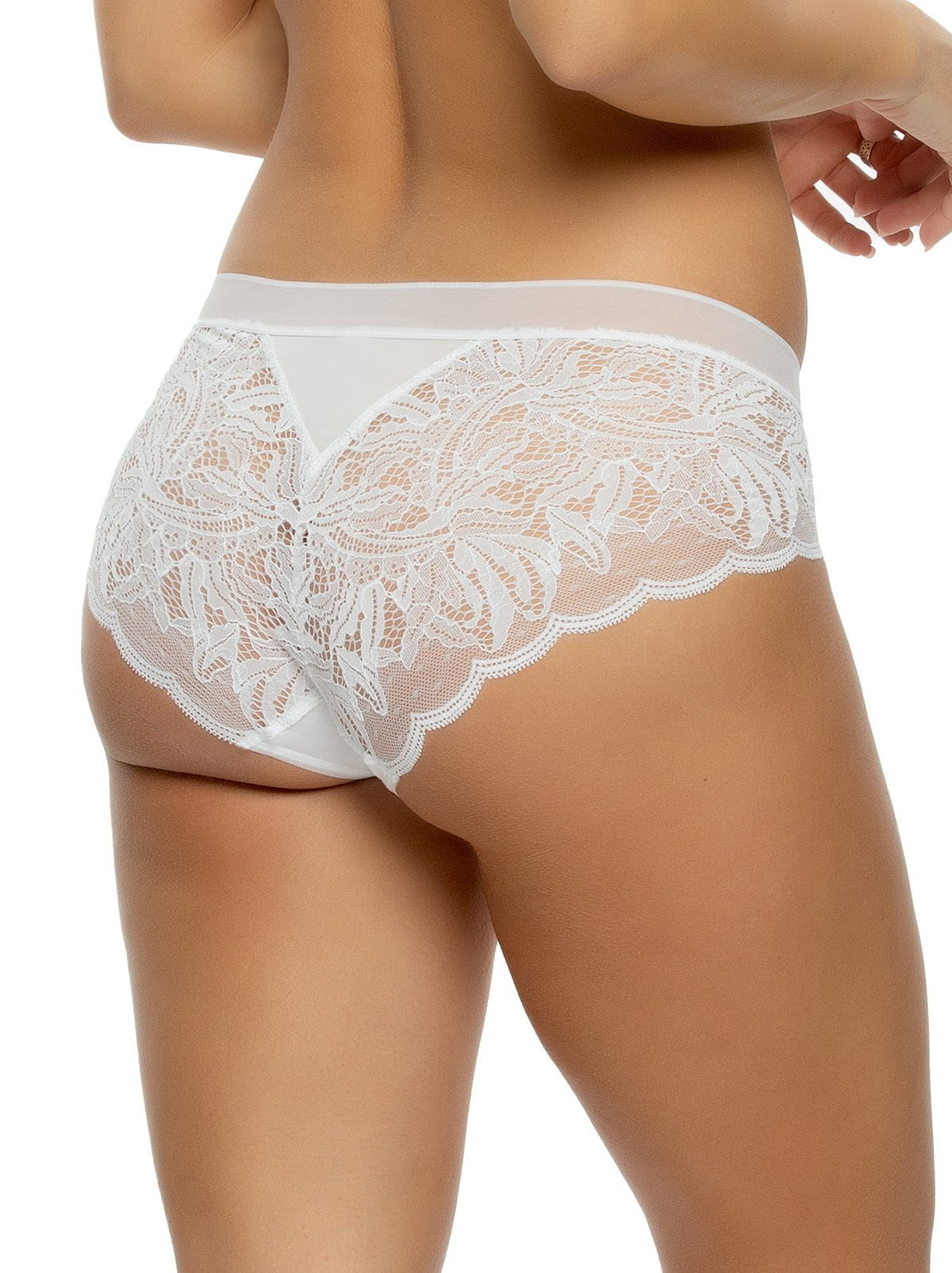 Felina Peridot Cheeky Lace Hipster - White