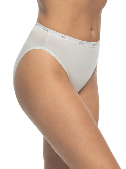 Felina Signature Cotton Stretch  Hi-Cut 5-Pack - Glacier Pink
