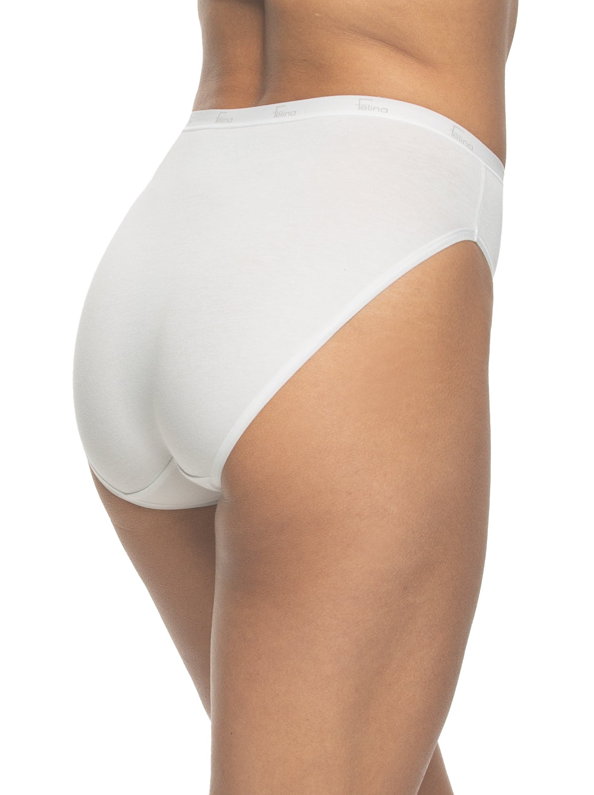 Felina Signature Cotton Stretch  Hi-Cut 5-Pack - Glacier Pink