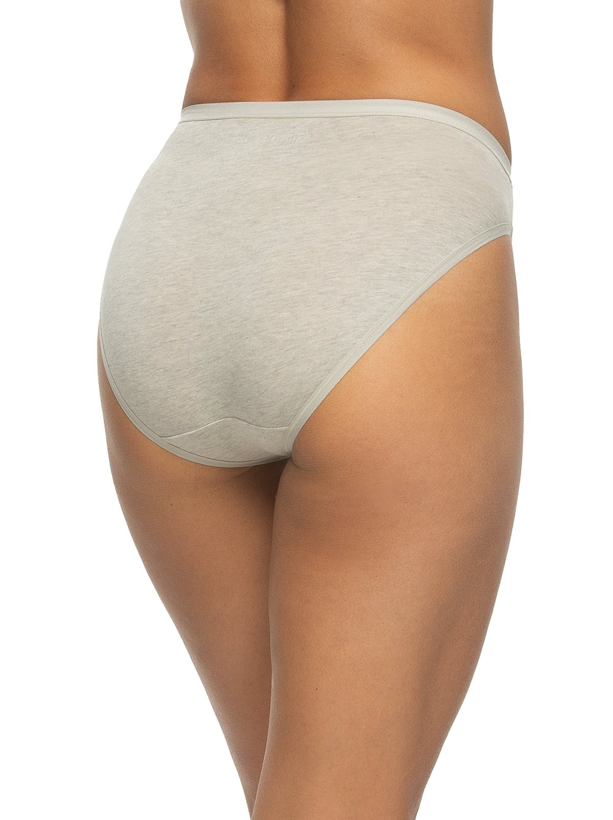 Felina Organic Cotton Stretch Hi-Cut Panty - Pebble
