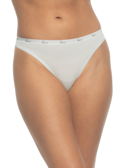 Felina Signature Cotton Stretch Thong 5-Pack - Glacier Pink