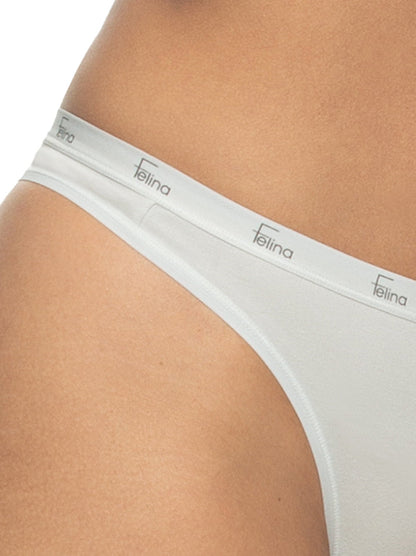 Felina Signature Cotton Stretch Thong 5-Pack - Glacier Pink