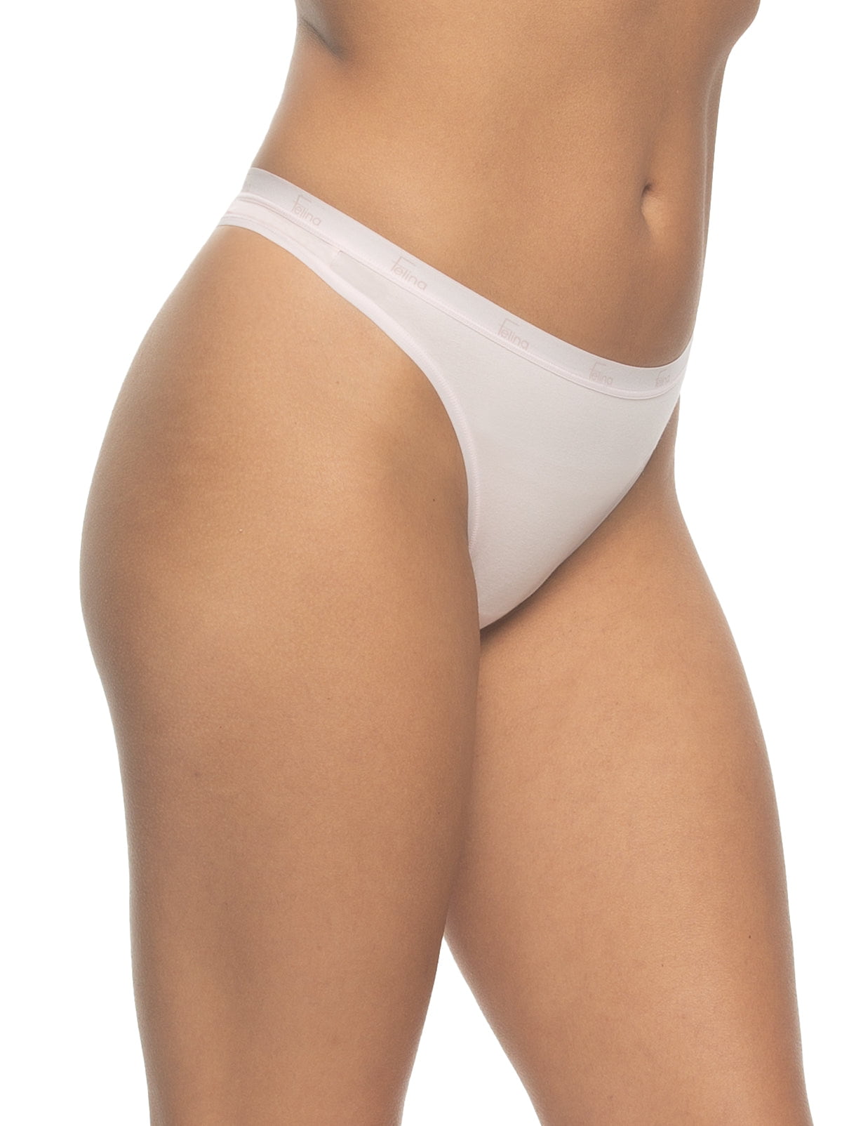 Felina Signature Cotton Stretch Thong 5-Pack - Glacier Pink