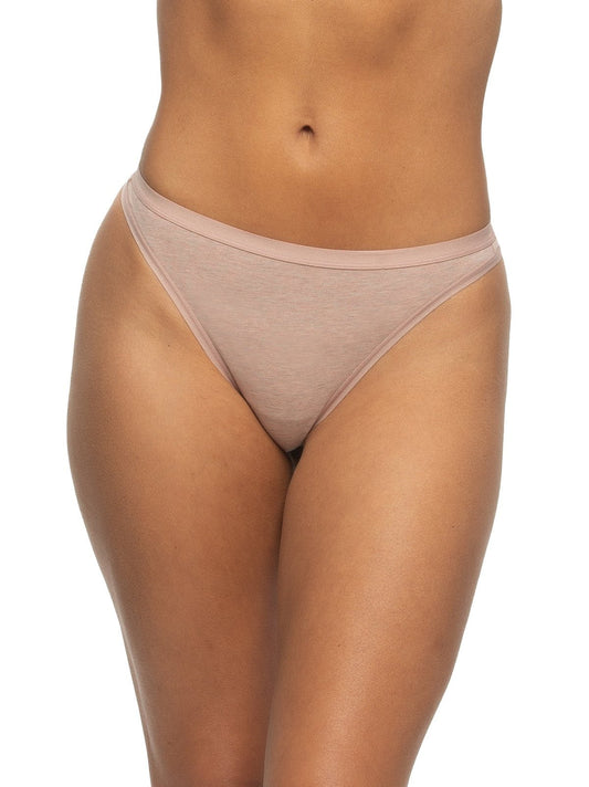 Felina Organic Cotton Stretch Thong - Taupe