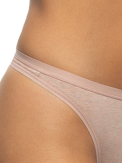Felina Organic Cotton Stretch Thong - Taupe