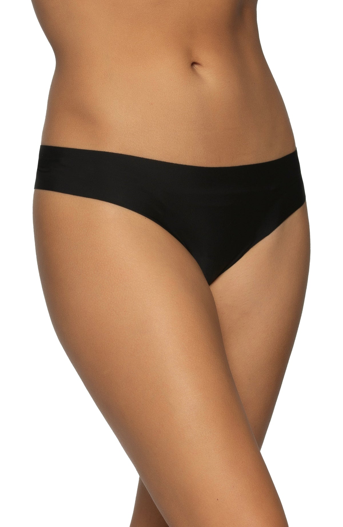 Felina No Show Elastic Free Thong 5-Pack - Chic Neutrals