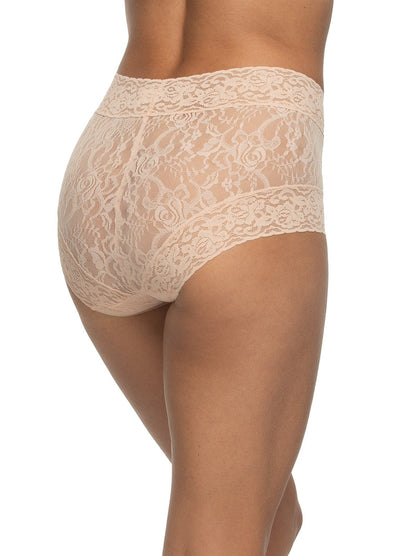 Felina Signature Stretch Lace Hi-Waisted Boyleg Panty - Bare